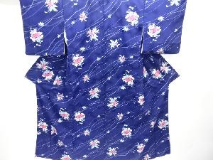 草花模様小紋着物(内袖付き)